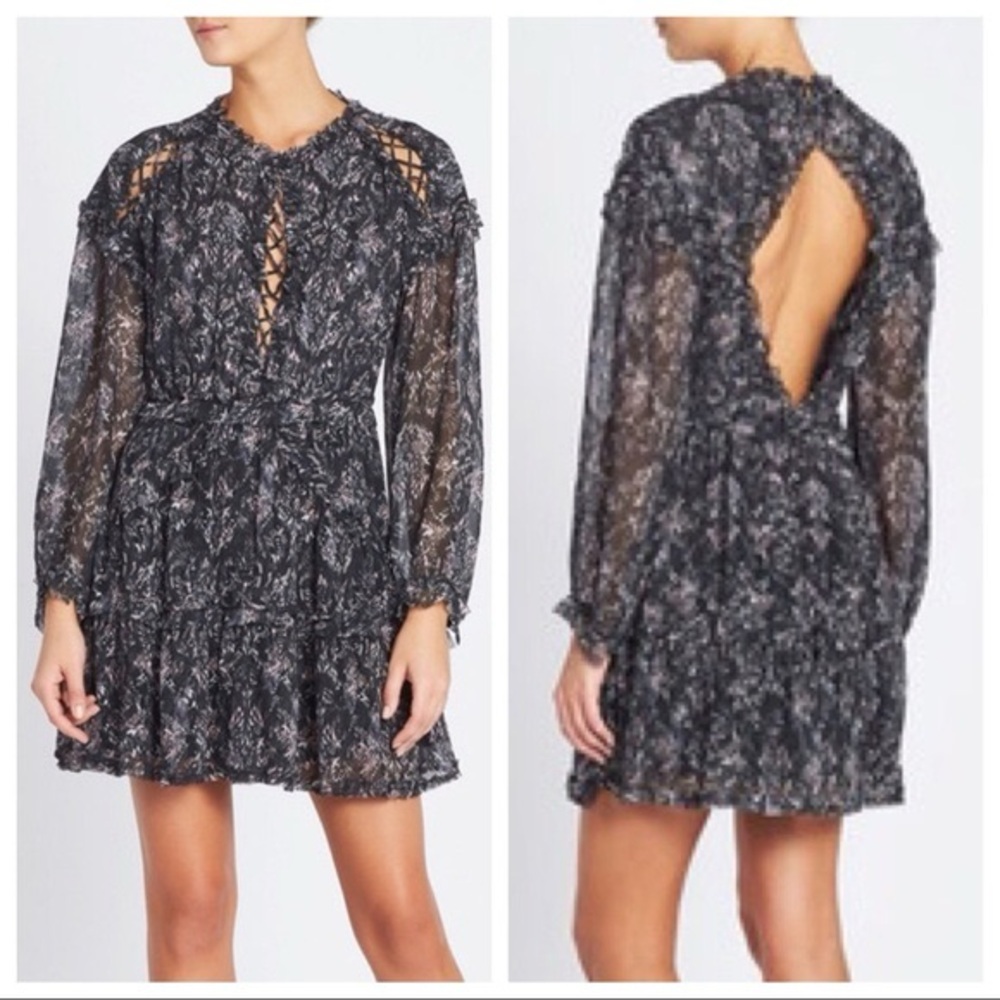 IRO darling open back dress in black